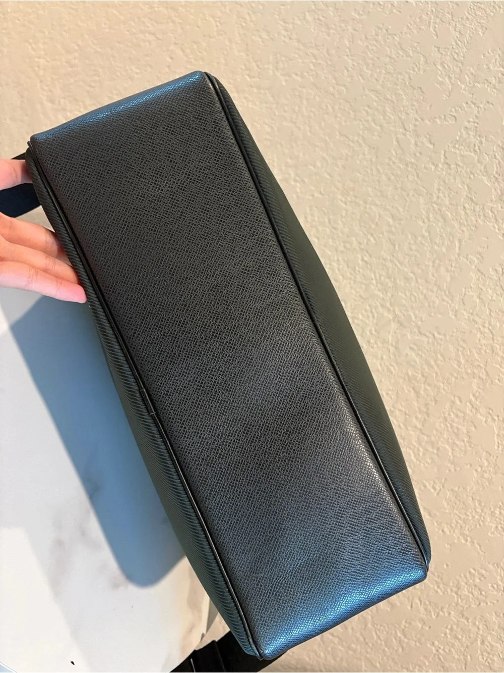 Louis Vuitton Green Taiga Leather Nylon Shoulder Bag